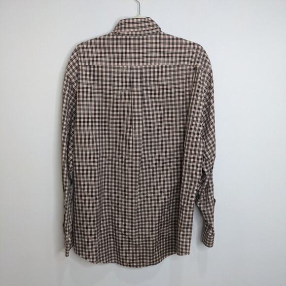 Brooks Brothers Regent Large Blue Checks Mens Button Down Dress Shirt Cotton - Picture 3 of 3